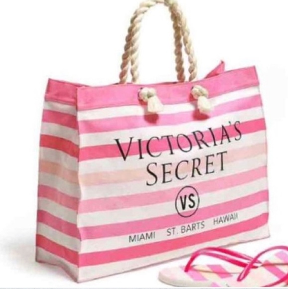 ♡New Victoria's Secret large tote w/ slippers♡ - Picture 4 of 4